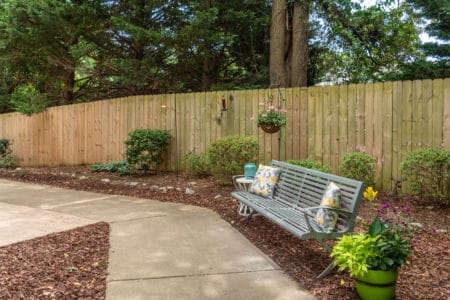 outdoor seating area