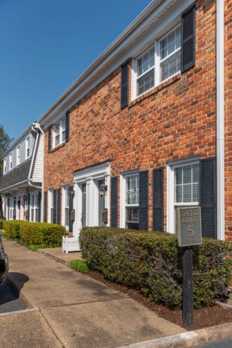 brick exterior of townhouse